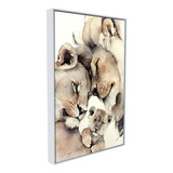 Quadro Leão Família 80x120 Decorativo Sala Grande Moldura