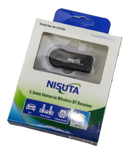 Receptor Bluetooth Conversor Auricular Cable A Bt Audio X Mini Plug 3.5mm Stereo 1° Nisuta Htec
