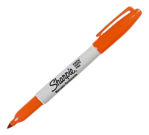 Marcador Sharpie Permanente Punta Fina X1 Und Naranja