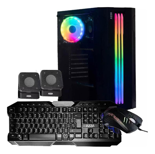 Kit Gamer Azza Fortaleza Ii Gabinete Mo/tec/par Sin Fuente