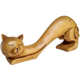 Estatueta Decorativa Gato Preguiça Estante Sala