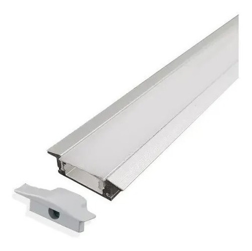 Kit 12 Perfil Alumínio Embutir Slim 2 Mts P/ Fita Led 24x7mm