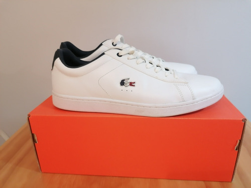 Zapatillas Lacoste Carnaby Pro Tri Blanco Azul Marino Us 10