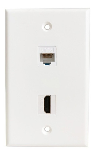 Placa De Pared Ethernet Rj45 Cat6 Y Hdmi