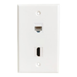 Placa De Pared Ethernet Rj45 Cat6 Y Hdmi