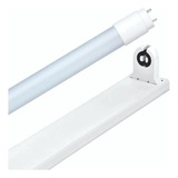 Pack X 10 Tubo Led + Listón Simple 12w 90cm G13 Luz Blanco Neutro