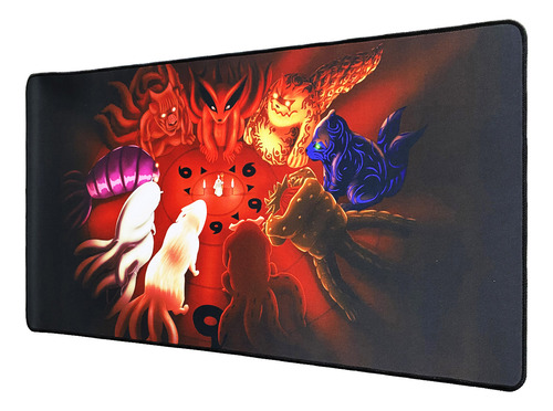 Mouse Pad Gamer Grande 70x35 Bijuus Naruto Shippuden Sasuke