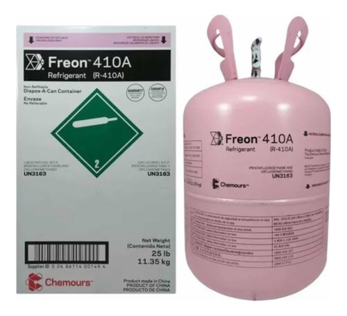 Garrafa Refrigerante Freón R-410 11.35 Kg Chemours-dupont