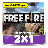 Kit Imprimible Free Fire 100% Editable Cajitas Cotillon 2x1