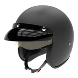 Casco Para Moto Abierto Hawk 721  Negro Classic Talle L 