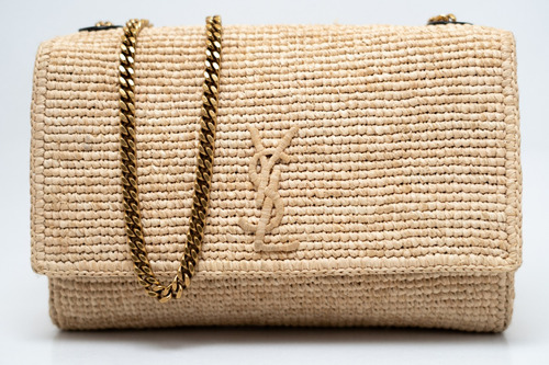 Bolso Saint Laurent Kate Raffia Mediana Certifi Entrupy Ysl 