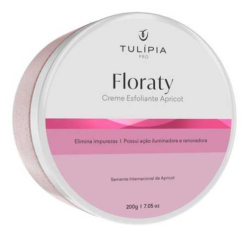 Creme Esfoliante Para Limpeza Facial Apricot  200g Tulipia