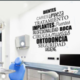 Vinilo Decorativo Dentista Odontologia Palabras 100x100 Cm