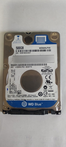 Hd Interno Western Digital  Wd5000lpvx 500gb Azul Usado