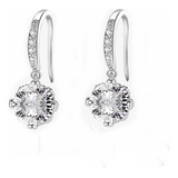 Aretes Pendientes Circón Plata Mujer Regalo Joyas