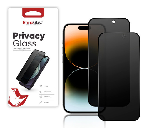Mica De Cristal Templado Privacidad iPhone 50 Piezas Mayoreo