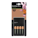 Carregador De Pilhas Duracell + 4 Pilhas Aa 2500mah Bivolt