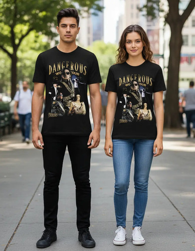 Playera Unisex Michael Jackson Dangerous Tour Era