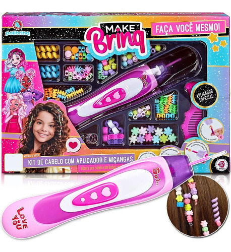 Brinquedo Fazer Terere Cabelo Infantil Acessórios Miçangas