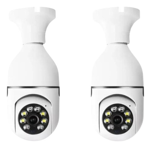 Kit 2 Lampadas Camera De Segurança Infravermelho Foto Video 
