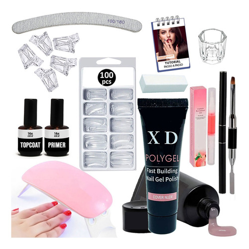 Kit De Unha Polygel Poligel Monomer Poli Gel Completo Dappen