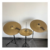 Kit Platillos Paiste Pst3+splash Paiste 201+soporte Mapex