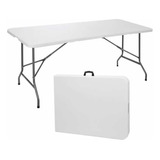 Mesa Plegable 180cm Multiuso Portatil Tipo Maleta Rectangula