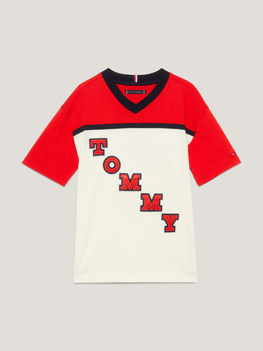 Playera Multicolor Con Cuello De Pico De Niño Tommy Hilfiger