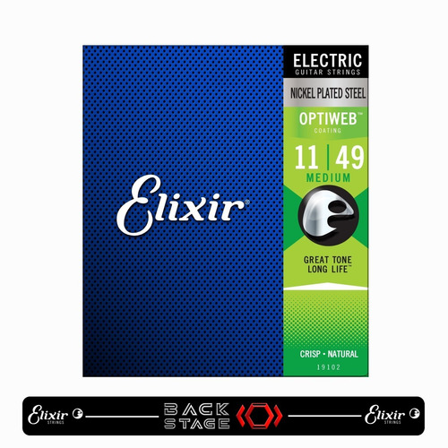 Elixir Optiweb Medium 11-49 Cuerdas Guitarra Eléctrica 19102