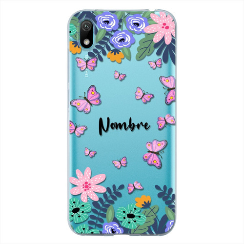 Funda Para Huawei Mariposas Personalizada Con Nombre