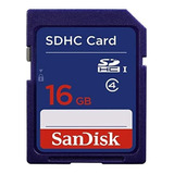 Cartão Memória Sandisk 16gb Cartão Sd Câmera E Dispositivos