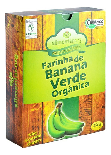 Farinha De Banana Verde Orgânica Alimentar Caixinha 250g