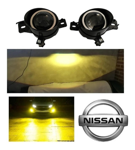 Par Faros Niebla Lupa Led Amarillo Nissan Versa 2012 2013