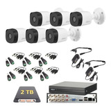 Kit 6 Cámaras 1080p Dahua Video Vigilancia Dahua 2 Tb