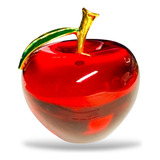 Figura De Vidrio Manzana Roja Cristal Caja Regalo