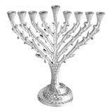 Menorah/candelabro Ner Mitzvah Antique Silver