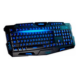 Teclado Gamer Semi Mecânico Led Iluminação Usb 3 Cores