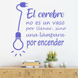 Vinil Decorativo Frase Positiva Niños Creatividad Cerebro