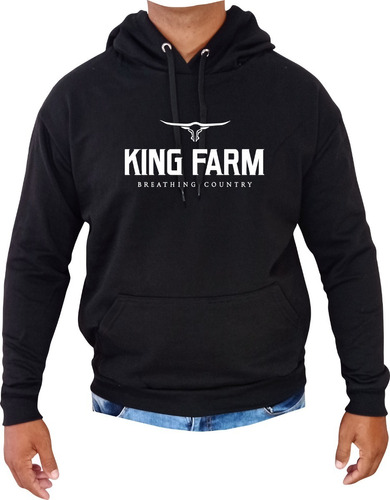 Blusa De Frio Moletom King Farm Country Texas Flanelado