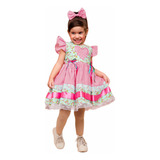 Vestido Junino Festa Junina Luxo Infantil Caipira São João E