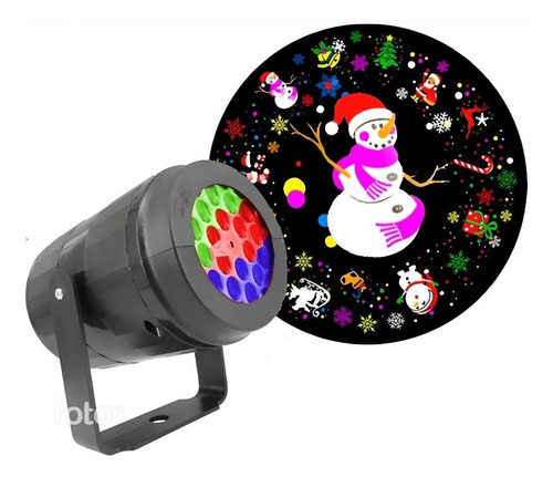 Lampara De Navidad Led Proyector Láser Luz 16 Patrones
