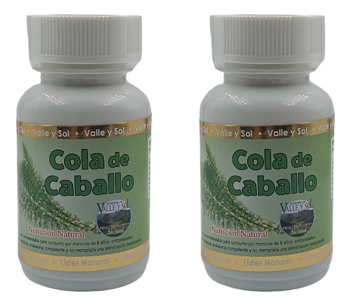 Cola De Caballo 500 Mg. Pack 2 Frascos 60 Cápsulas C/frasco