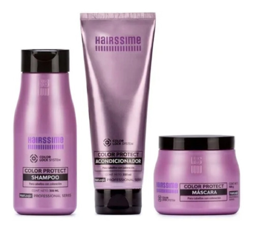 Kit Color Shampoo, Mascara Y Acondicionador Hairssime 