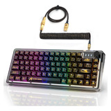 Teclado Mecánico K75, Teclas Pc Transparentes, Teclado Rgb