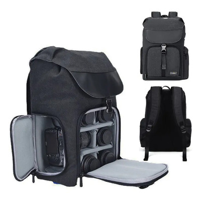 Mochilas Para Cámara Bolsas Para Nikon Canon Sony Dslr Negro