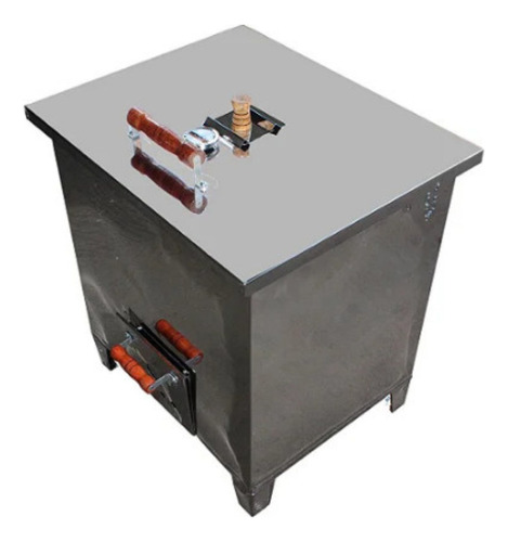 Defumador Churras Bafo Inox Até 25kg C/ Kit Gás E Termômetro