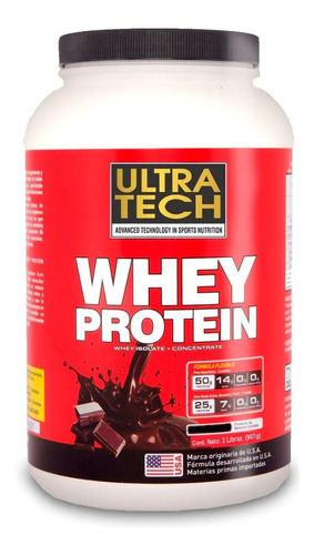 Whey Protein Concentrada X 2 Lb  Ultra Tech 5 Sabores