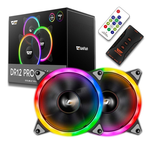 Cooler Fan Aigo Dr12 Pro Rgb D/face 2 Fans +controladora +ir