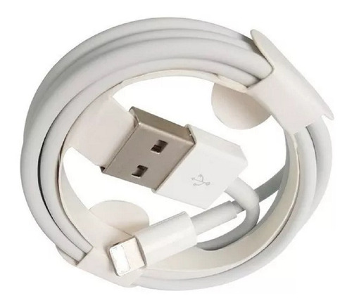 Cable Usb 3.0 P/iPhone SE 5 6 7 8 X 11 Plus Carga Rapida 1mt Color Blanco