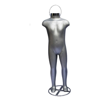 Maniquí Exhibidor Niño/a Unisex Completo Base 3 Años Plateado